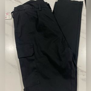 ZNT18 Cargo Pants Adult Mens Black Cropped Hemmed